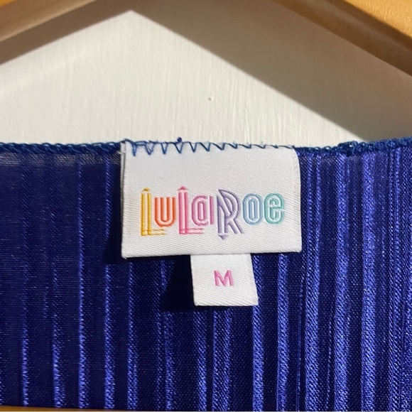 Lularoe Shirley Kimono Crinkled Royal Blue Open Front - Picture 4 of 4